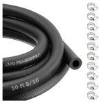 5/16 Fuel Line With 10 Steel Clamps,high Pressure 300 Psi Hose.... Fixed Price $39.36.