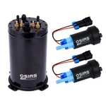 Osias Aluminum 2.6L/2.8L 8AN Fuel Surge Tank For Twin Walbro 460 Pumps. Fixed Price $279.00.