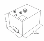 Rds 13 Gallon 18-1/2" Length 14" W 12" Gas Diesel Fuel Tank Aluminum Usa-made. Fixed Price $339.95.