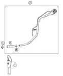 Genuine Mopar Fuel Filler Tube Hose 68545473AB. Fixed Price $9.91.