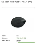 Fuel Tank Door 4L3Z83405A26BAA. Fixed Price $21.00.