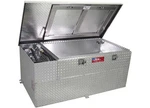 Rds 74724PC 50 Gallon Transfer Tank & Toolbox Combo W/pump 8 Gpm - Black. Fixed Price $2213.58.