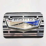1962 Ford Fairlane 500 Fuel Filler Gas Door Assembly Molding Emblem Hinges. Fixed Price $101.99.