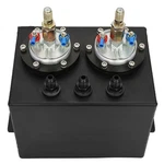 3L Black Dual Billet Fuel Surge Tank + 2 Pcs External 044 Pumps Universal. Fixed Price $87.84.