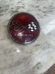 1975 1976 Corvette Fuel Door Gas Lid Emblem. Fixed Price $85.00.