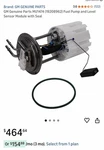 Gm Genuine Parts MU1474 (19208962) Fuel Pump And Level Sensor Module With Seal. Fixed Price $380.00.