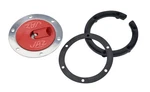 Jaz Fuel Cell Cap Assembly Flush Mount Plastic Red Steel 6 Bolt Holes Kit. Fixed Price $112.98.