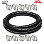 Fuel Line 3/8 Inch Id, Hose 10FT, J30R7 Nbr With Clamps.. Fixed Price $14.85.