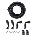 AN10 12FEET Steel Nylon Braided Oil Fuel Line Hose End Fitting Adaptor Kit Black. Fixed Price $40.69.
