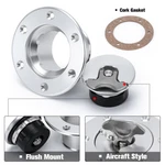 Billet Aluminum Aircraft Style Fuel Cell Gas Cap With Hole Anodized Id. 64MM. Fixed Price $26.50.