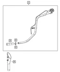 Genuine Mopar Fuel Filler Tube 52029693AI. Fixed Price $236.43.