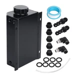 0.52 Gallon 2L Fuel Tank With Cap And Level Sender Polished Aluminum Black. Fixed Price $38.99.