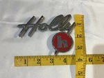 Vintage Holly Logo Metal Emblem Ornament Badge Auto Carburetor Coach. Fixed Price $39.00.