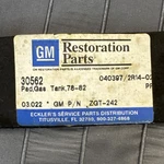 Eckler's 30562 Gm Restoration Parts ZGT-242 Corvette 78-82 Pad, Gas Tank. Fixed Price $7.69.