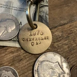 1973 Chevrolet C-10 Truck Solid Brass Key Fob Chevy Pick Up Longbed Fleet. Fixed Price $14.95.