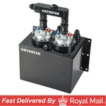 Aluminum 3L Dual Fuel Surge Tank With 2 X Silver 044 Pump & AN8 Rail. Fixed Price $326.68.