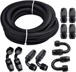 10 Pcs Fuel Line Hose 3/8 6AN 20FT Nylon Stainless Steel Braided Fittings Black. Fixed Price $73.49.