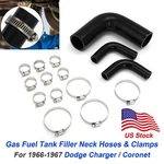 For Dodge Charger / Coronet Gas Fuel Tank Filler Neck Hoses & Clamps Kit 1966-67. Fixed Price $42.99.