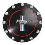 Scott Drake Gas Cap Billet Black With Running Horse Emblem Mustang 1965-1973. Fixed Price $144.95.