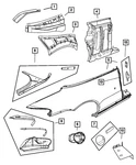 Genuine Mopar Fuel Fill Door 4878351AC. Fixed Price $48.99.
