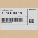 Genuine Bmw 31106760122 Hex Bolt M8X30-10.9-ZNS3 Series 4 .... Fixed Price $24.18.