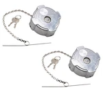 2PK 3" Aluminum Locking W/ Keys Truck Fuel Tank Cap For Freightliner Cascadia. Fixed Price $85.99.