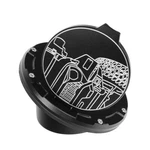 Gas Cap Cover Half Face Line Drawing Fuel Door Tank Fit Jeep Wrangler 97-06. Fixed Price $34.99.