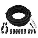 6AN 3/8" Ptfe Ls Swap Fuel Line Fitting Kit, E85 Nylon Braided Black. Fixed Price $127.84.