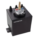 High Flow Swirl Fuel Surge Tank 2L Black Aluminum + 044 External Pump AN6. Fixed Price $68.92.