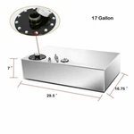 17 Gallon Top-feed Aluminum Racing/drift Fuel Cell Tank + Level Sender Silver. Fixed Price $119.99.