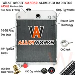 Alloyworks AA5052 Aluminum Radiator For Perkins 1006-6T 2485B283. Fixed Price $429.00.
